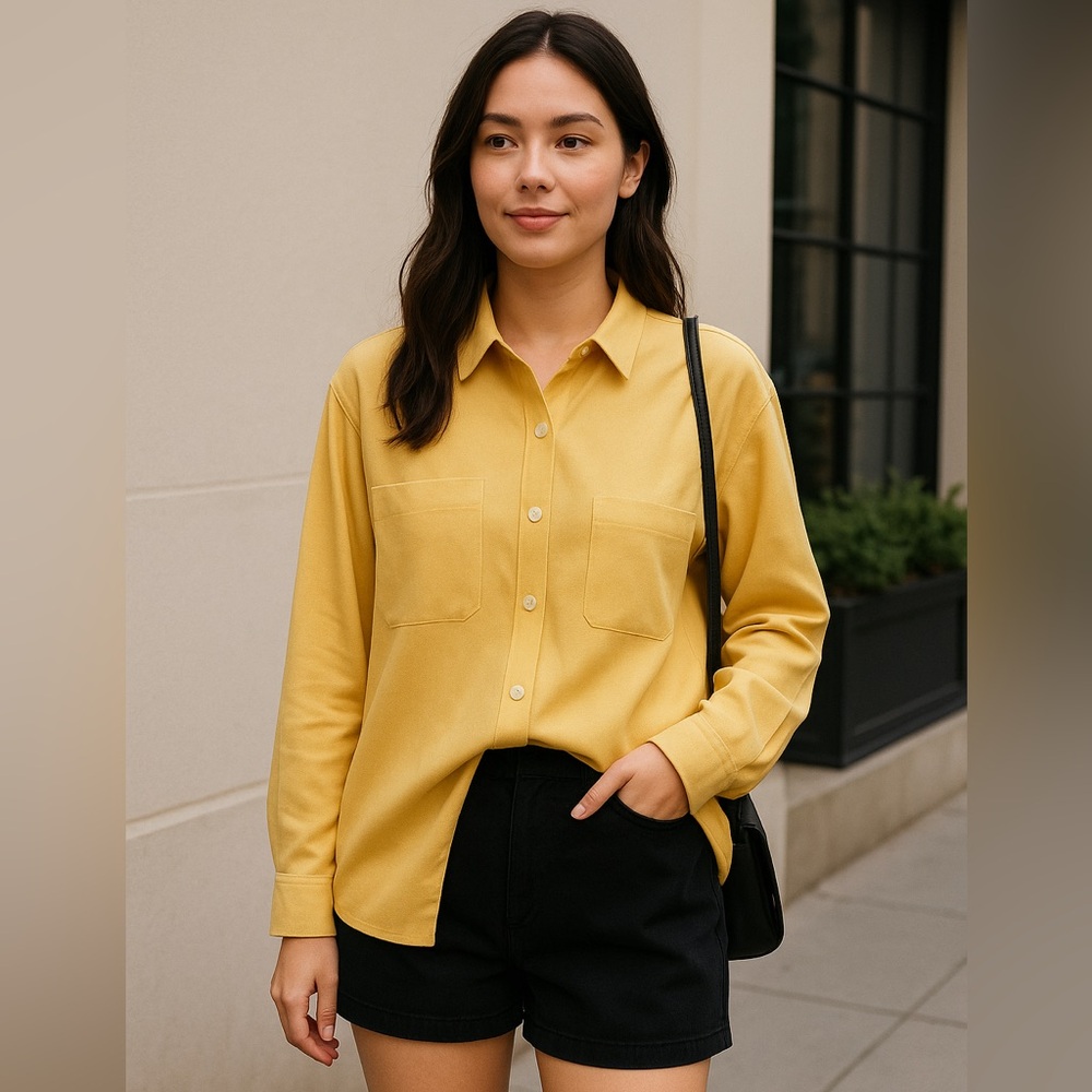 j.jill botton down chiffon shirt June sale